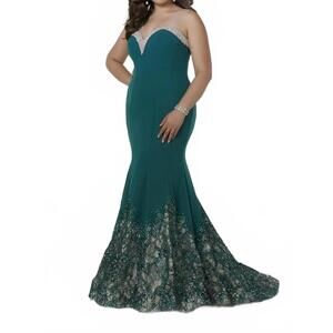 NEW TIFFANY DESIGNS women's prom dress in teal